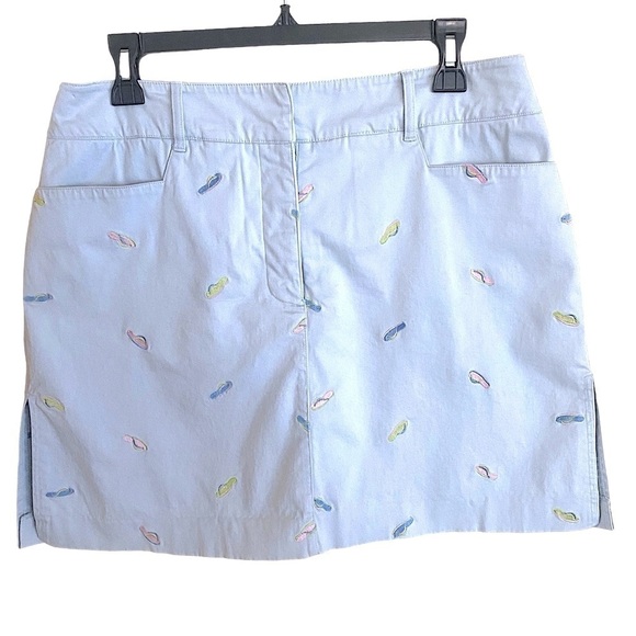 G-FLEX Mini Skort/Skirt Women’s Size Medium Embroidered Flip Flop Pattern Blue - Picture 3 of 8